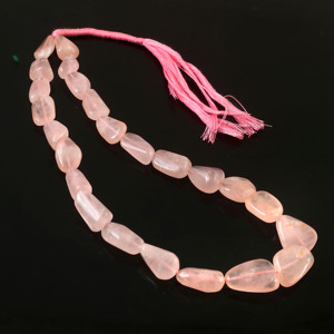 Cuentas de Cuarzo Rosa Natural Pulido de 13x15mm a 14x20mm, Cuentas de Cuarzo Rosa Liso de 16 Pulgadas para Fabricación de Joyería, Lote al por Mayor - Product Image 1