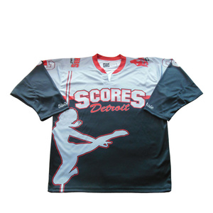 Camiseta de Hockey sobre Hielo de Secado Rápido Personalizada 100% Poliéster, Uniforme de Equipo OEM con Nombre y Número Sublimados - Product Image 3