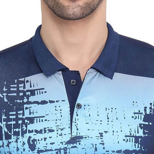 T-shirt polo décontracté en polyester de haute qualité, tricoté par sublimation, séchage rapide, impression personnalisée, polo de golf pour hommes - Product Image 5
