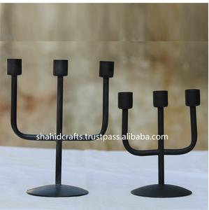 Portavelas de metal decorativo negro con el último diseño sin llama para decoración del hogar y decoración navideña - Product Image 3