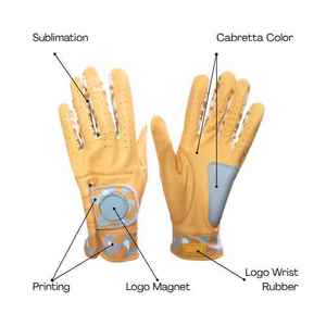 Guante de Golf de cuero Cabretta más vendido, guante de Golf duradero antideslizante y transpirable para deportes de Golf de Rasheed Mfg Co - Product Image 1