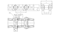 Maillons principaux de chaîne de chenille de bulldozer haute résistance pour Caterpillar D5N D6N D6D D6H D6R D7G D7R D7H