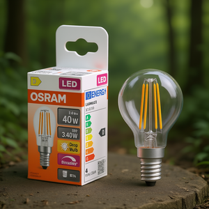 หลอดไฟ LED OSRAM OSR E14 แบบหยดน้ำ 3.4W สีใส ประเภทสินค้า หลอดไฟ - Product Image 3