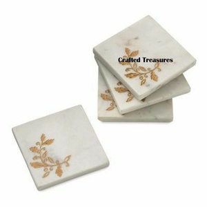 Juego de posavasos para tazas de té MDF de madreperla hecho a mano, MOP, 4 Uds., al mejor precio, para decoración del hogar, fabricante de alfombrillas y almohadillas Premium - Product Image 2