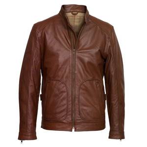 Venta al por mayor de cuero de los hombres chaqueta de cuero chaqueta negra de calidad superior de moda británica chaqueta de cuero de oveja de los hombres - Product Image 2