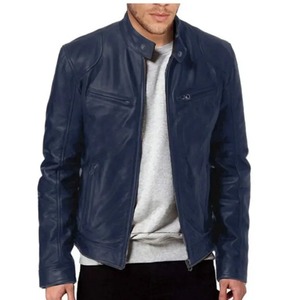 Nuevas chaquetas de cuero para hombre, chaqueta informal de otoño e invierno para motocicleta, chaqueta ajustada de PU para motorista, abrigo cálido de moda de alta calidad - Product Image 2
