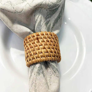 Anillos naturales para servilletas, artículos de mesa para banquetes, anillos de ratán para servilletas, suministro de fábrica - Product Image 4