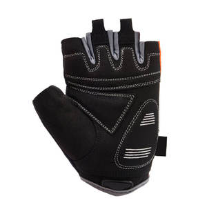 Guantes deportivos personalizados para levantamiento de pesas, gimnasio, poliéster, medio dedo, cierre con cordones, unisex - Product Image 3