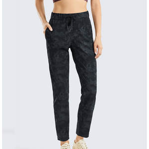 เสื้อกางเกงฤดูร้อนพรีเมี่ยมสำหรับผู้หญิงเสื้อแห้งเร็วยืดได้ลำลองเอวกลางเอวแบนสไตล์ด้านหน้า - Product Image 1