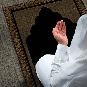 Alfombra de Oración Dorada: Alfombra Islámica Musulmana para Mezquita, Antideslizante, Alfombra Delgada No Tejida - Product Image 5