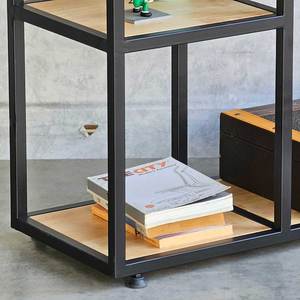 Étagère décorative pour salon 80x30x170cm KTB68173 avec armoire en bois de caoutchouc et structure en fer - Product Image 5