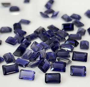 Octágono de iolita natural 4x6mm, corte facetado de alta calidad, piedra preciosa suelta Octágono de alta calidad - Product Image 6