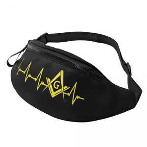 Master Mason Blue Lodge Sling Bag Yellow Mason Heartbeat Design Precio al por mayor personalizado Bolsas masónicas - Product Image 6