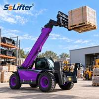 Chariot télescopique de 3 tonnes et 18 m pour l'empilage de palettes en entrepôt, le chargement et la manutention de matériaux logistiques à longue portée