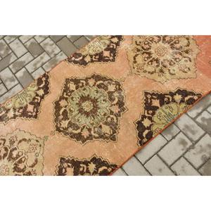 2.8x11.3 ft Rug, Turkish Rug, Vintage <b>Red</b> <b>Wool</b> Southwestern Rug - Product Image 5
