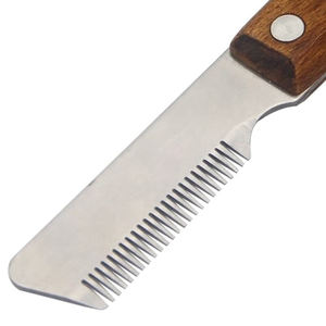 1 pieza, venta al por mayor, cuchillo para pelar perros, mango de madera, herramienta para despellejar mascotas, peine para nudos de pelo de mascotas - Product Image 5