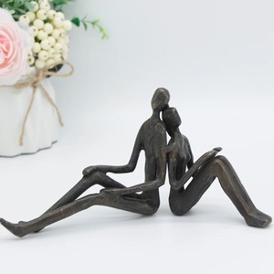 Nórdico moderno Simple figura abstracta arte escultura de aluminio decoración creativa del hogar artesanía de Metal - Product Image 3