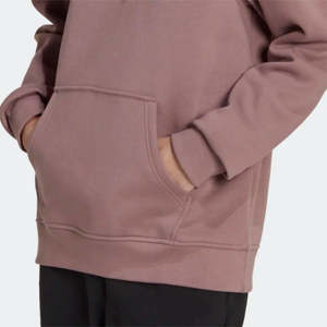 Vente en gros de sweatshirts courts personnalisés pulls marron uni pour femmes sweats à capuche courts en coton molletonné doux de qualité supérieure pour femmes - Product Image 4