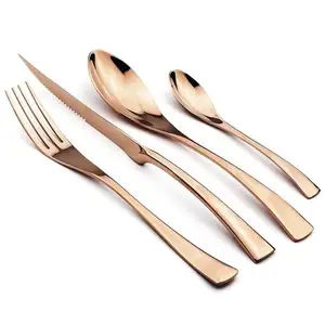 Made in ấn độ cổ điển Bộ dao kéo đồng tone bếp tái sử dụng thiết lập dao kéo Flatware tuyệt vời cho bữa ăn tối ăn trưa và ăn sáng