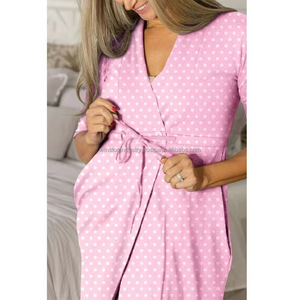 Camiseta de algodón con cierre de cremallera para rehabilitación, para después del hospital, con broches laterales para batas de paciente - Product Image 6