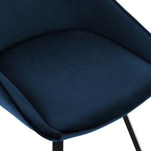 เก้าอี้รับประทานอาหารแบบเปิดประทุนยืดได้พร้อมขาโลหะและเบาะหนัง-เฟอร์นิเจอร์บ้านที่สะดวกสบายดีไซน์อุตสาหกรรม - Product Image 5