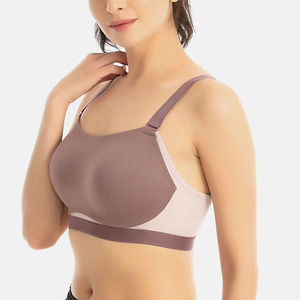 Nouveauté, soutien-gorge de sport pour femmes de grande taille, respirant, simple, de qualité supérieure, pour le yoga, la salle de sport, le fitness, unisexe, avec logo sur le devant - Product Image 2