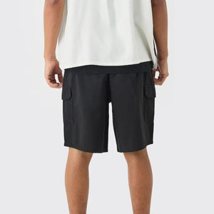 Nouveautés shorts pour hommes imprimés personnalisés avec poches latérales et cargo tissu denim de couleur noire unie 4 poches quater shorts pour hommes - Product Image 6