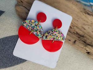 Pendientes de Resina Bordados a Mano, Joyería de Moda de Acero Inoxidable para Mujeres y Niñas, Estilo Clásico para Bodas, Alta Calidad - Product Image 3