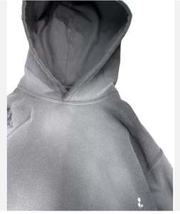 Venta al por mayor de moda OEM/ODM Streetwear Sudadera con capucha gris Sun Fade Distressed Drop Shoulder Sudaderas con capucha para hombre - Product Image 2