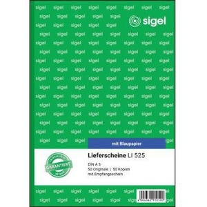 กระดาษ SIGEL DIN A5 แบบไม่ใช้คาร์บอน 2 แพ็ค แพ็คละ 50 แผ่น สำหรับใบส่งของ - Product Image 1