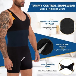 Monos de manga larga para hombre, mono de una pieza de lucha, mono elástico, leotardo de cuerpo completo transparente brillante al óleo - Product Image 2