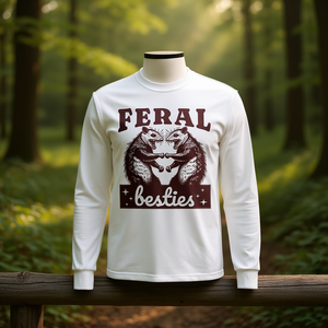 Maglietta a maniche lunghe Possum Feral Besties Best Friend Twinning BFF, design promozionale personalizzabile - Product Image 3