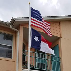 Drapeau du Texas USA TOP FLAGSINC, 4x6 pieds, robuste, brodé, pour extérieur, en nylon 240D, protection UV, rayures cousues, 350g - Product Image 3