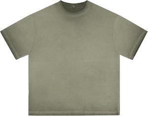 Trade Assurance Men Drop Shoulders Acid Wash Vintage T Shirts Hombres Casual Crew Neck Stone Washed Men's Acid Wash T-Shirts - Product Image 2