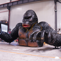 Gorille Animatronique Électrique d'Intérieur Réaliste en Métal pour Parc d'Aventures, Jardin, Centre Commercial, Aéroport, Garderie