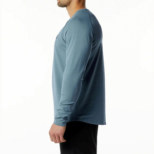 T-shirt à manches longues col rond en coton personnalisé avec logo pour homme - Product Image 2