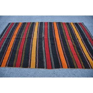 Tapis turc vintage classique noir rouge 5.6x8,6 pieds grande surface Patchwork motif laine PP matériel Latex pour couloir chambre décor - Product Image 3