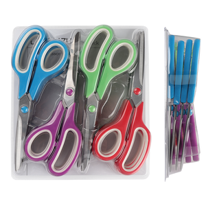 8,5 "Profesional de acero inoxidable comodidad agarre suave TPR + PP tijeras multiusos rectas coloridas multifunción tijeras - Product Image 5