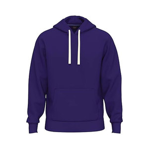 Otoño Invierno cálido liso manga larga Sudadera con capucha con bolsillo cómodo jersey de manga larga con ropa de calle básica Sudadera con capucha - Product Image 1