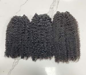 Haute qualité crépus bouclés 100% Extensions de cheveux humains vietnamiens Double dessiné tissage cheveux cuticule alignés pour les femmes noires - Product Image 2
