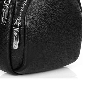 Bolso de hombro cruzado de cuero, bolso diario informal a la moda para mujer, bolso cruzado de cuero genuino Vintage - Product Image 4