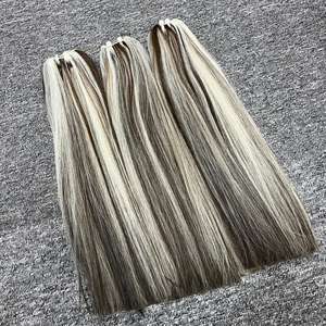 Extensiones de Cabello Humano 100% Natural, Color Piano Liso, Cabello Vietnamita Virgen de un Solo Donante, Cabello en Trama - Product Image 3