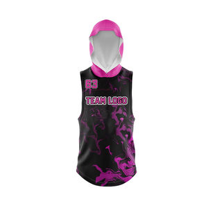 Custom Logo Adult Compression Hooded 7v7 Jersey <b>Sleeveless</b> <b>Hoodie</b> Printed Short Plus Size Quick Dry Breathable Uniform Sets - Product Image 3