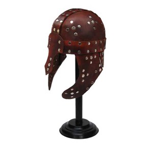Casco bárbaro de cuero medieval/Casco de cuero/Casco de armadura Artículo de decoración de casco alemán antiguo decorativo de la mejor calidad - Product Image 1