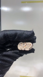 Iced Out Custom Letter Hip Hop VVS Moissanite <b>Diamond</b> Sparkling 925 Sterling Silver Rhodium Plated <b>Ring</b> For Unisex Party Wear - Product Image 4