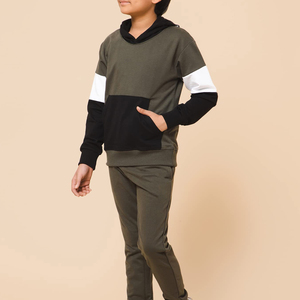 Conjunto de Chándal Deportivo de Invierno para Niños 2026, 100% Algodón, Sudadera Informal con Pantalones Jogger y Estampado - Product Image 4