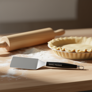 Spatule de cuisine en acier inoxydable PRECISION PASTRY IGINIO MASSARI 24 cm, noire et acier, 3501, outil de pâtisserie et de cuisson - Product Image 3