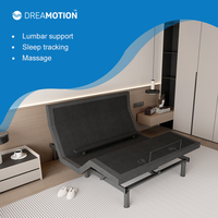 Sommiers réglables Dreamotion avec commande sans fil intelligente, cadre de lit en métal Ergomotion avec massage