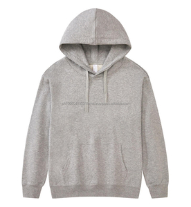 Custom Men's Heavyweight Cotton Boxy Fit Pullover Oversize Hooded Sweatshirts Drop Shoulder Streetwear Hoodies - Product Image 5