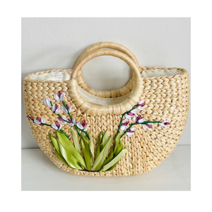 Hermoso estilo de bolsa de jacinto de agua hecho a mano vietnamita para mujeres bolsos de moda 2024-El mejor precio desde 99 GD - Product Image 4